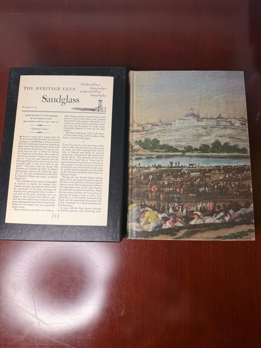 Lion Feuchtwanger Heritage Press Illustrated Hardcover This is the Hour Goya